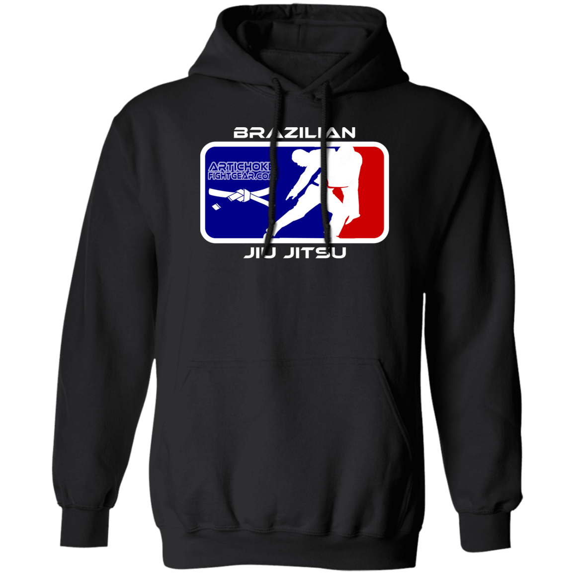 Artichoke Fight Gear Custom Design #4. MLB style BJJ. 50/50 Blend Pullover Hoodie