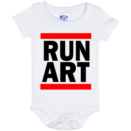ArtichokeUSA Custom Design. RUN ART.  RUN DMC Parody. Baby Onesie 6 Month