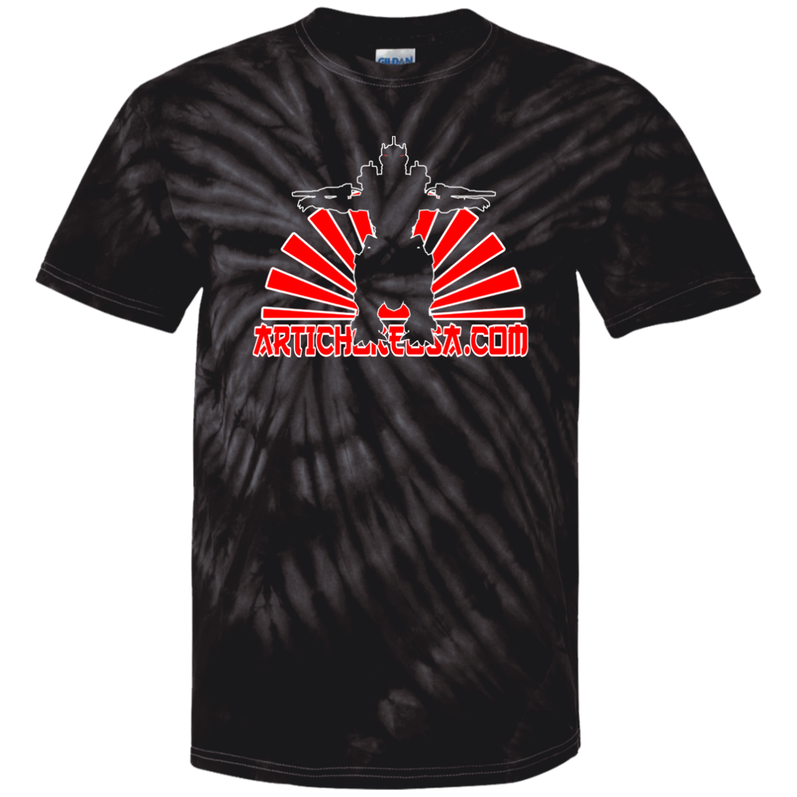 ArtichokeUSA Custom Design. Fan Art Mechagodzilla/Godzilla. 100% Cotton Tie Dye T-Shirt