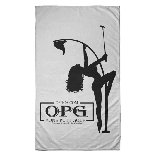 OPG Custom Design #10. Lady on Front / Flag Pole Dancer On Back. Towel - 35x60