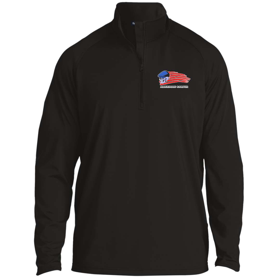 OPG Custom Design #12. Golf America. Male Edition.  1/2 Zip Raglan Performance Pullover