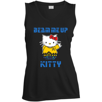 ArtichokeUSA Custom Design. Beam Me Up Kitty. Fan Art / Parody. Ladies' Sleeveless V-Neck