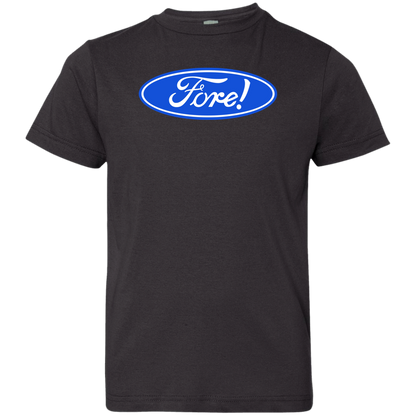 OPG Custom Design #11. Fore! Ford Parody. Youth Jersey T-Shirt
