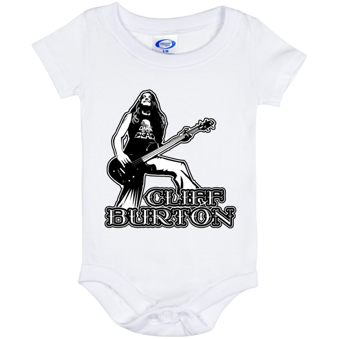 ArtichokeUSA Custom Design. Cliff Burton Tribute. Baby Onesie 6 Month