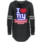 ArtichokeUSA Custom Design. I heart New York Giants. NY Giants Football Fan Art. Ladies Hooded Low Key Pullover