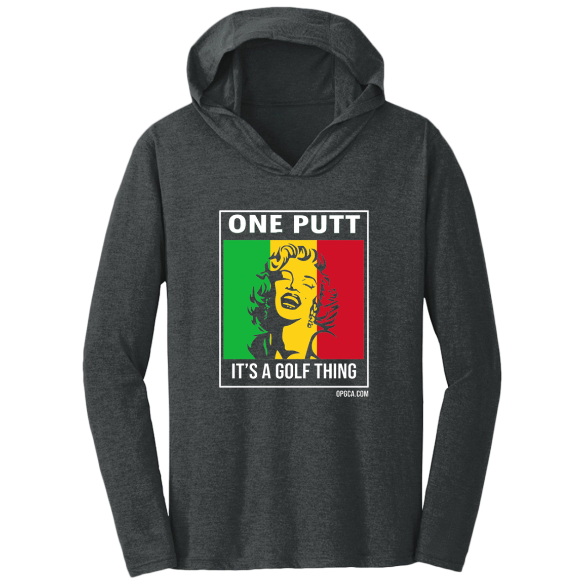 OPG Custom Design #22. One Putt / One Love Parody with Fan Art. Female Edition. Triblend T-Shirt Hoodie