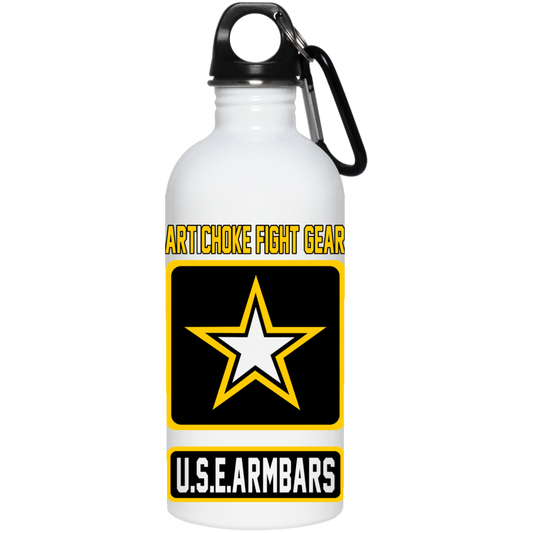 Artichoke Fight Gear Custom Design #2. USE ARMBARS.  20 oz. Stainless Steel Water Bottle