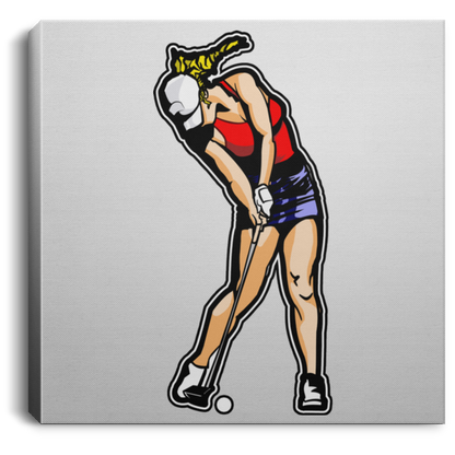 OPG Custom Design #3. Drive like a girl. Golf. Square Canvas .75in Frame