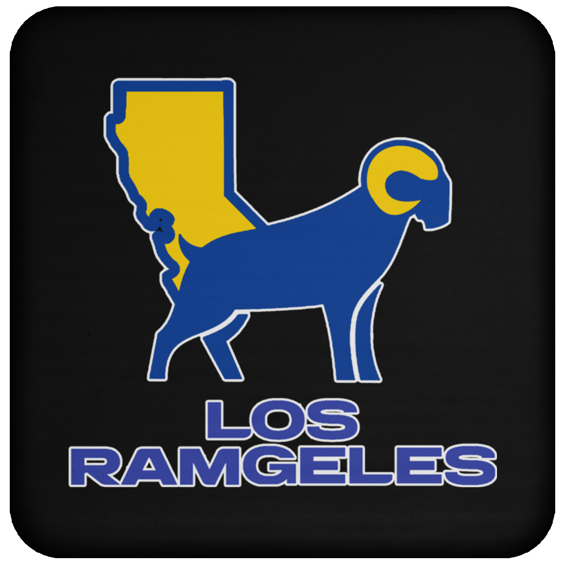 ArtichokeUSA Custom Design. Los Ramgeles. Fan Art. Coaster