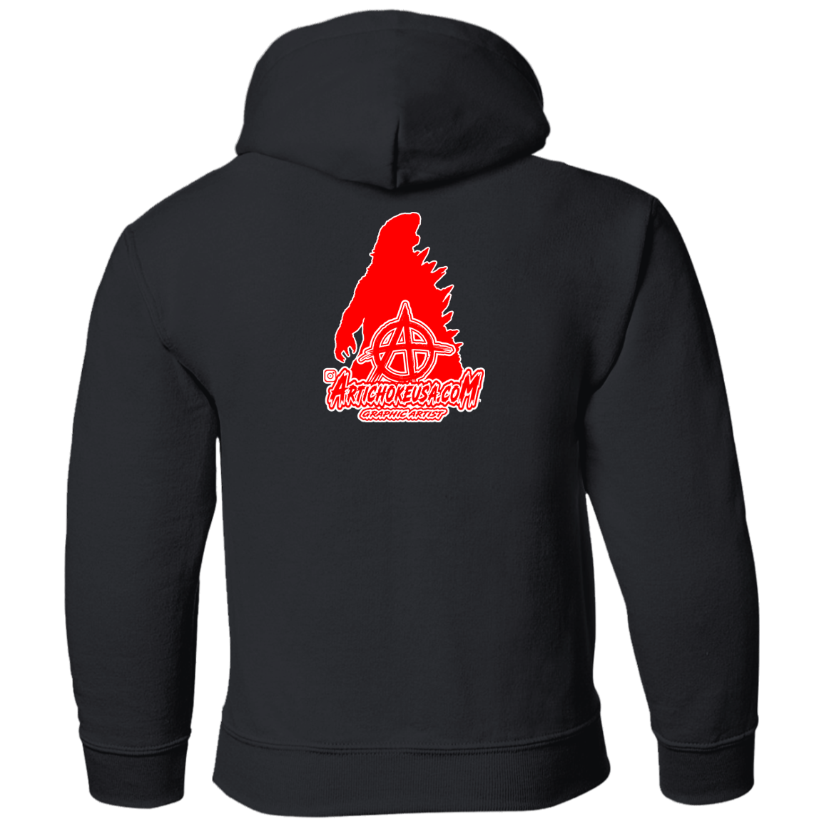 ArtichokeUSA Custom Design. Godzilla. Long Live the King. (1954 to 2019. 65 Years! Fan Art. Youth Pullover Hoodie