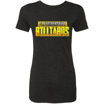 The GHOATS Custom Design. #27 PlayerUnknown's Billiards. PUBG Parody. Ladies' Triblend T-Shirt