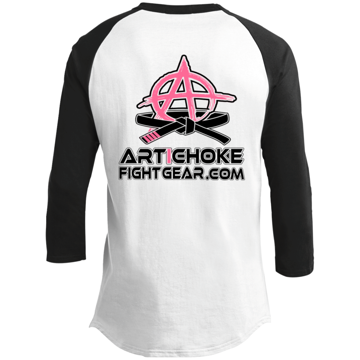 Artichoke Fight Gear Custom Design #11. Hello Fighter. Youth 3/4 Raglan Sleeve Shirt