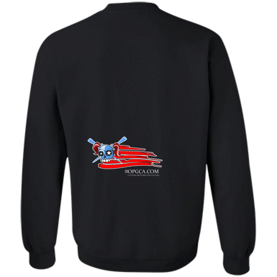 OPG Custom Design #12. American Golfer. Female Edition. Crewneck Pullover Sweatshirt