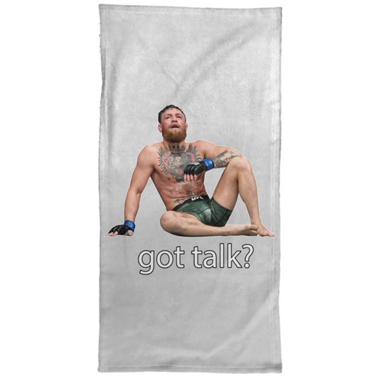 Artichoke Fight Gear Custom Design #12. Got Talk? MMA.  Hand Towel - 15x30