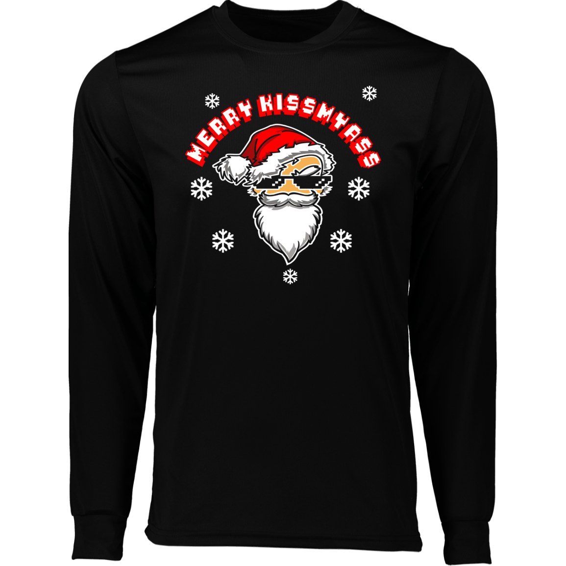 ArtichokeUSA Custom Design. Merry Kiss My Ass. Long Sleeve Moisture-Wicking Tee