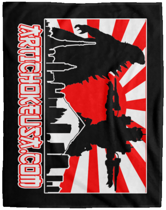 ArtichokeUSA Custom Design.  Fan Art Godzilla/Mecha Godzilla. Fleece Blanket - 60x80
