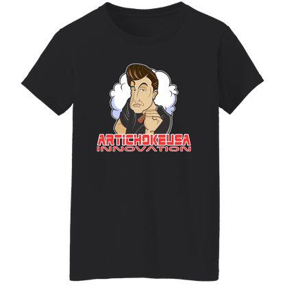 ArtichokeUSA Custom Design. Innovation. Elon Musk Parody Fan Art. Ladies' 5.3 oz. T-Shirt