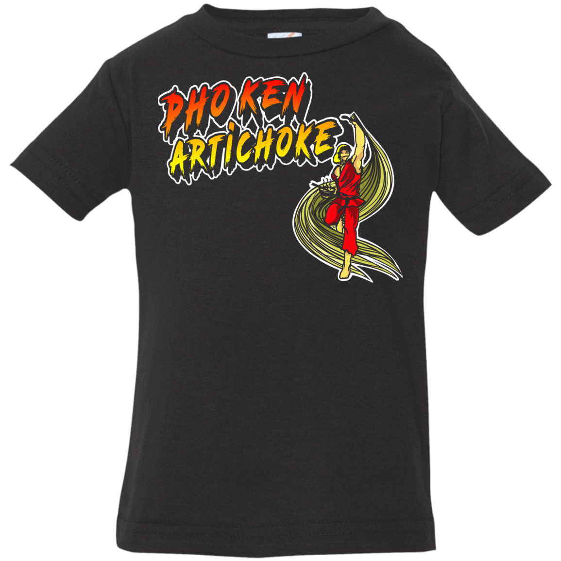 ArtichokeUSA Custom Design. Pho Ken Artichoke. Street Fighter Parody. Gaming. Infant Jersey T-Shirt