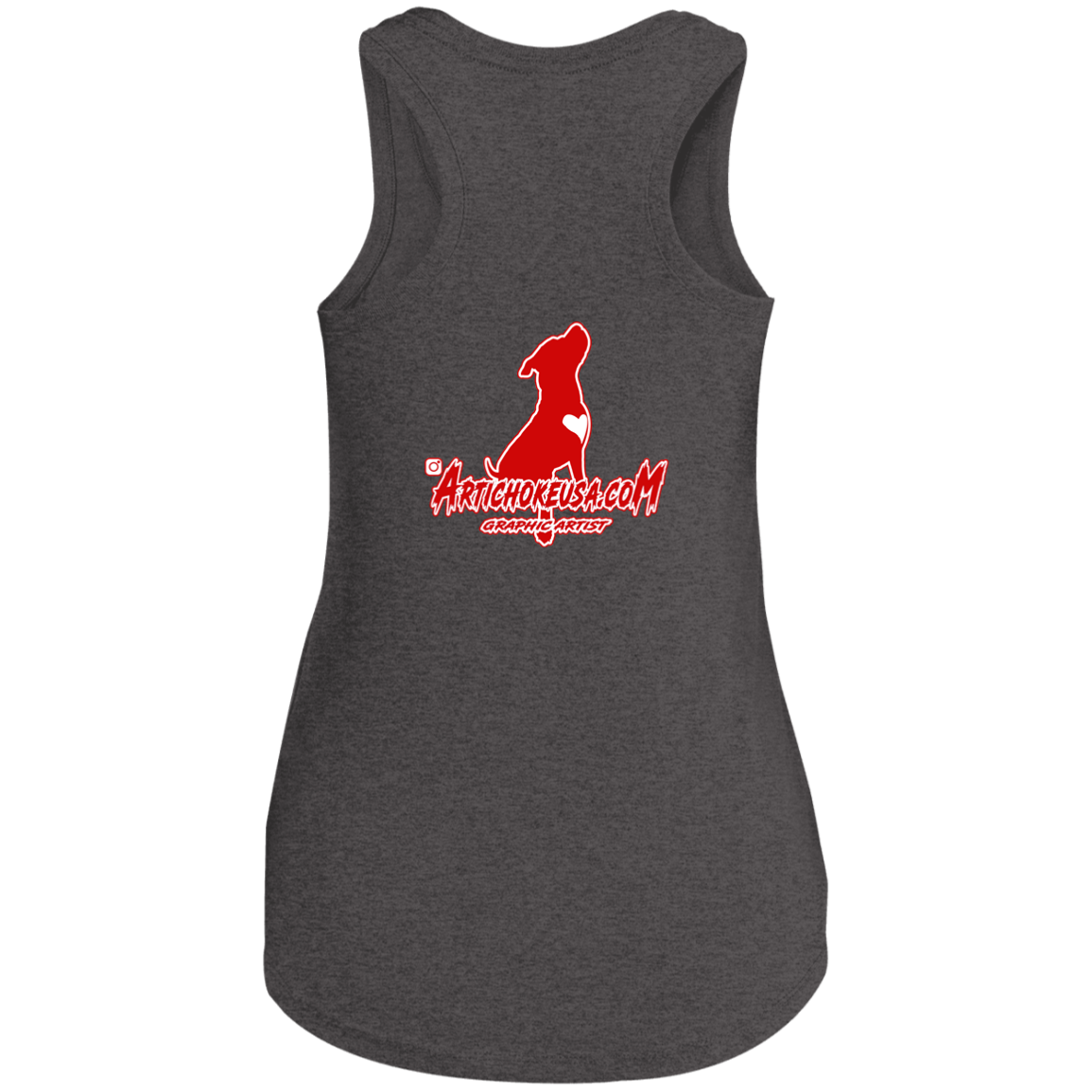 ArtichokeUSA Custom Design. Pitbull Love. Ladies' Tri Racerback Tank