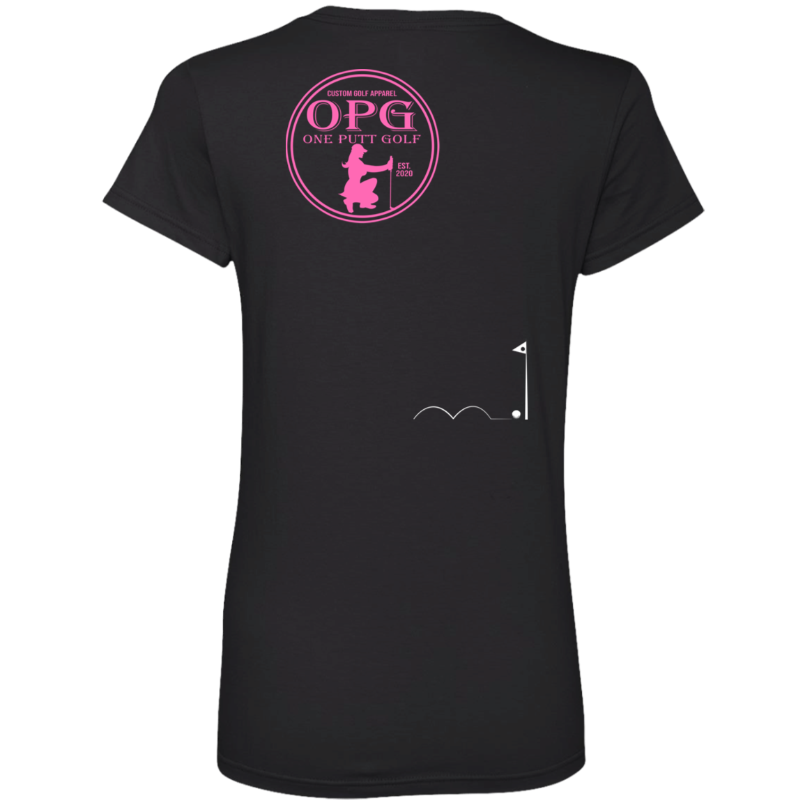 OPG Custom Design #4. I Don't See Noting Wrong With A Little Bump N Run. Ladies' V-Neck 100% Ring Spun Cotton T-Shirt