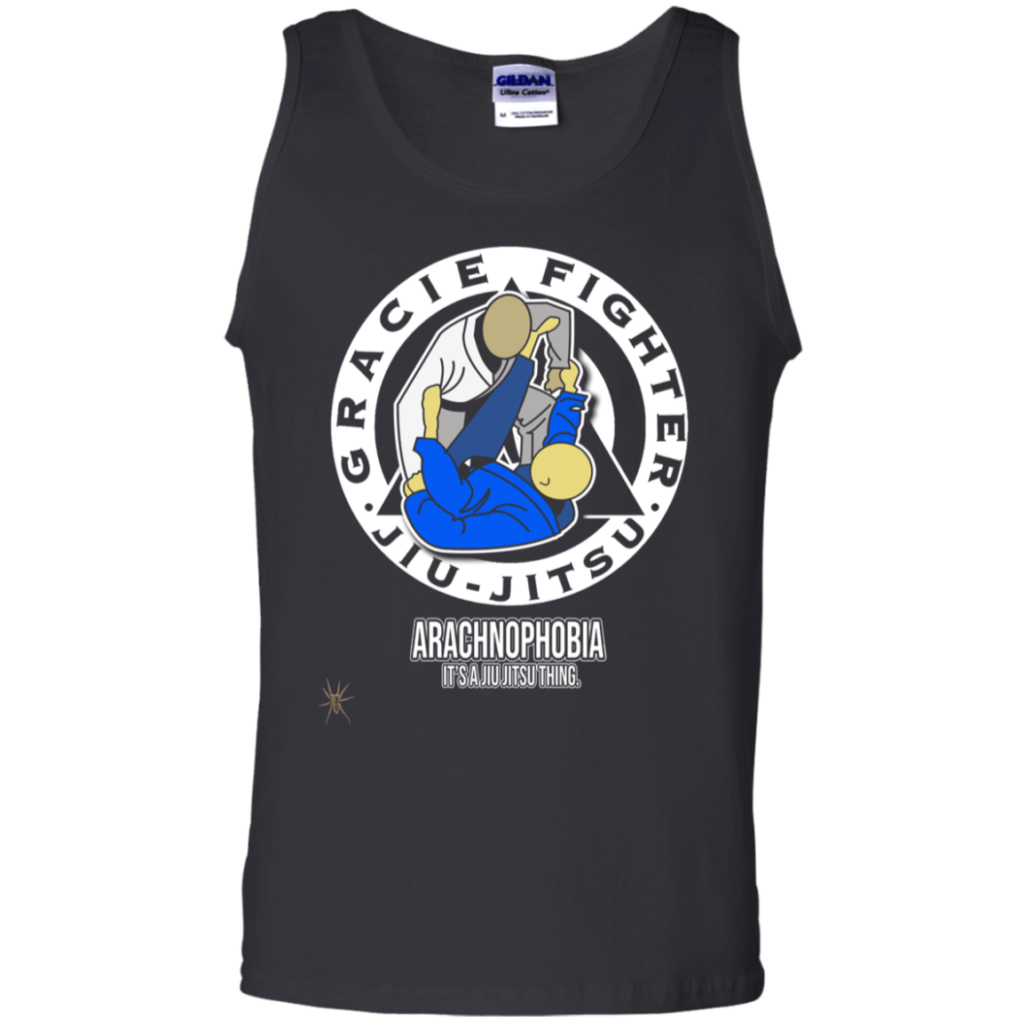 Artichoke Fight Gear Custom Design #1. Arachnophobia: Fear of Spiders. Spider Guard. It's a Jiu Jitsu Thing. 100% Cotton Tank Top