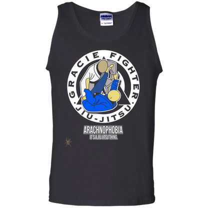 Artichoke Fight Gear Custom Design #1. Arachnophobia: Fear of Spiders. Spider Guard. It's a Jiu Jitsu Thing. 100% Cotton Tank Top