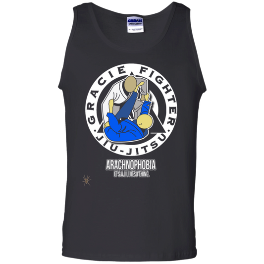 Artichoke Fight Gear Custom Design #1. Arachnophobia: Fear of Spiders. Spider Guard. It's a Jiu Jitsu Thing. 100% Cotton Tank Top