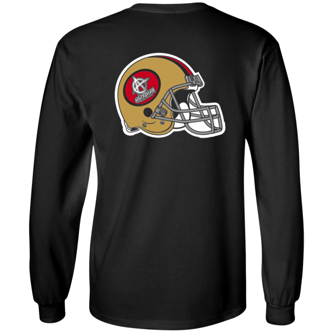 ArtichokeUSA Custom Design #50. 9ers Love. SF 49ers Fan Art. Let's Make Your Own Custom Team Shirt. 100% Cotton Long Sleeve T-Shirt