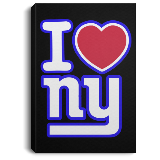 ArtichokeUSA Custom Design. I heart New York Giants. NY Giants Football Fan Art. Portrait Canvas .75in Frame