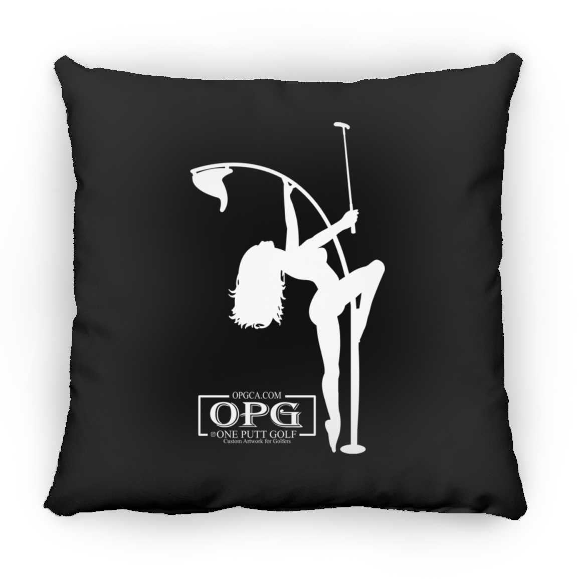 OPG Custom Design #10. Flag Pole Dancer. Square Pillow 18x18