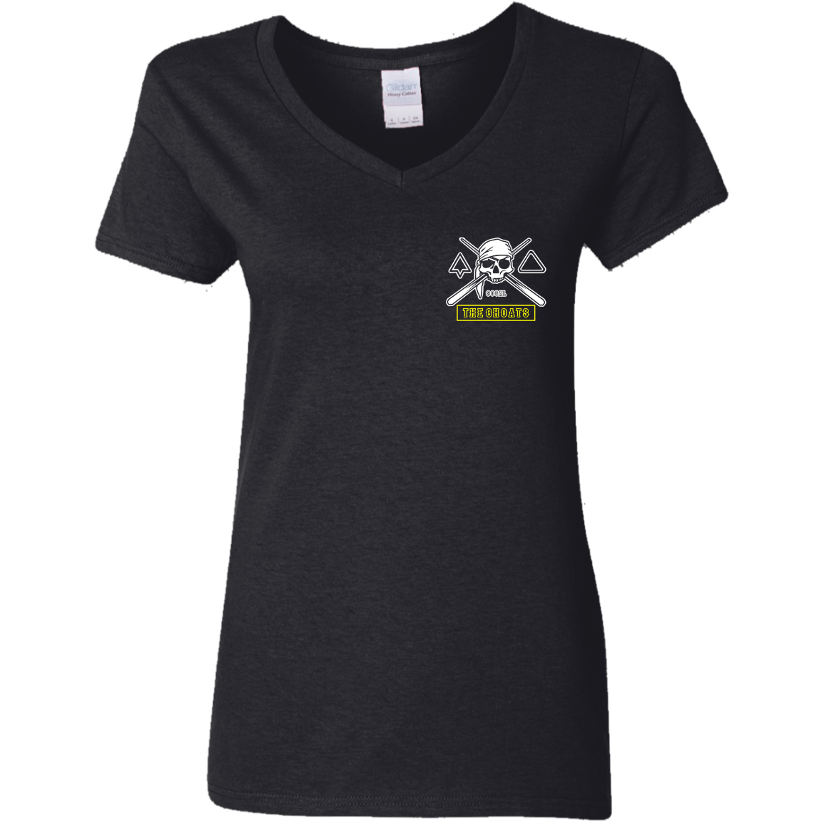 The GHOATS Custom Design. #4 Motorcycle Club Style. Ver 1/2. Ladies' Basic V-Neck T-Shirt