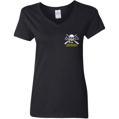 The GHOATS Custom Design. #4 Motorcycle Club Style. Ver 1/2. Ladies' Basic V-Neck T-Shirt