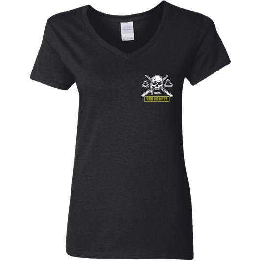 The GHOATS Custom Design. #4 Motorcycle Club Style. Ver 1/2. Ladies' Basic V-Neck T-Shirt