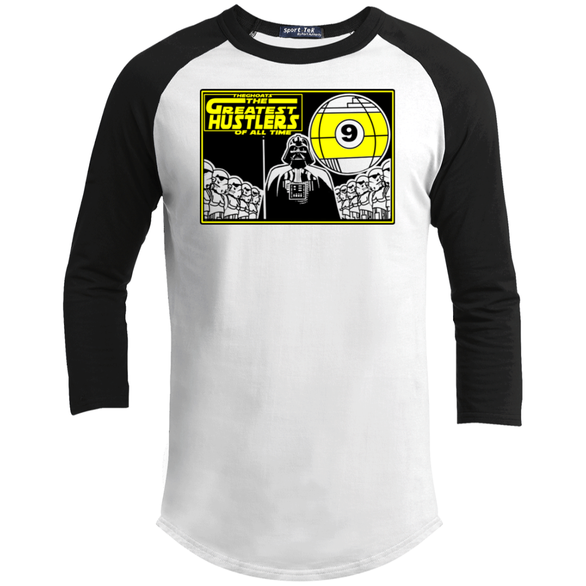 The GHOATS Custom Design. # 39 The Dark Side of Hustling. Youth 3/4 Raglan Sleeve Shirt