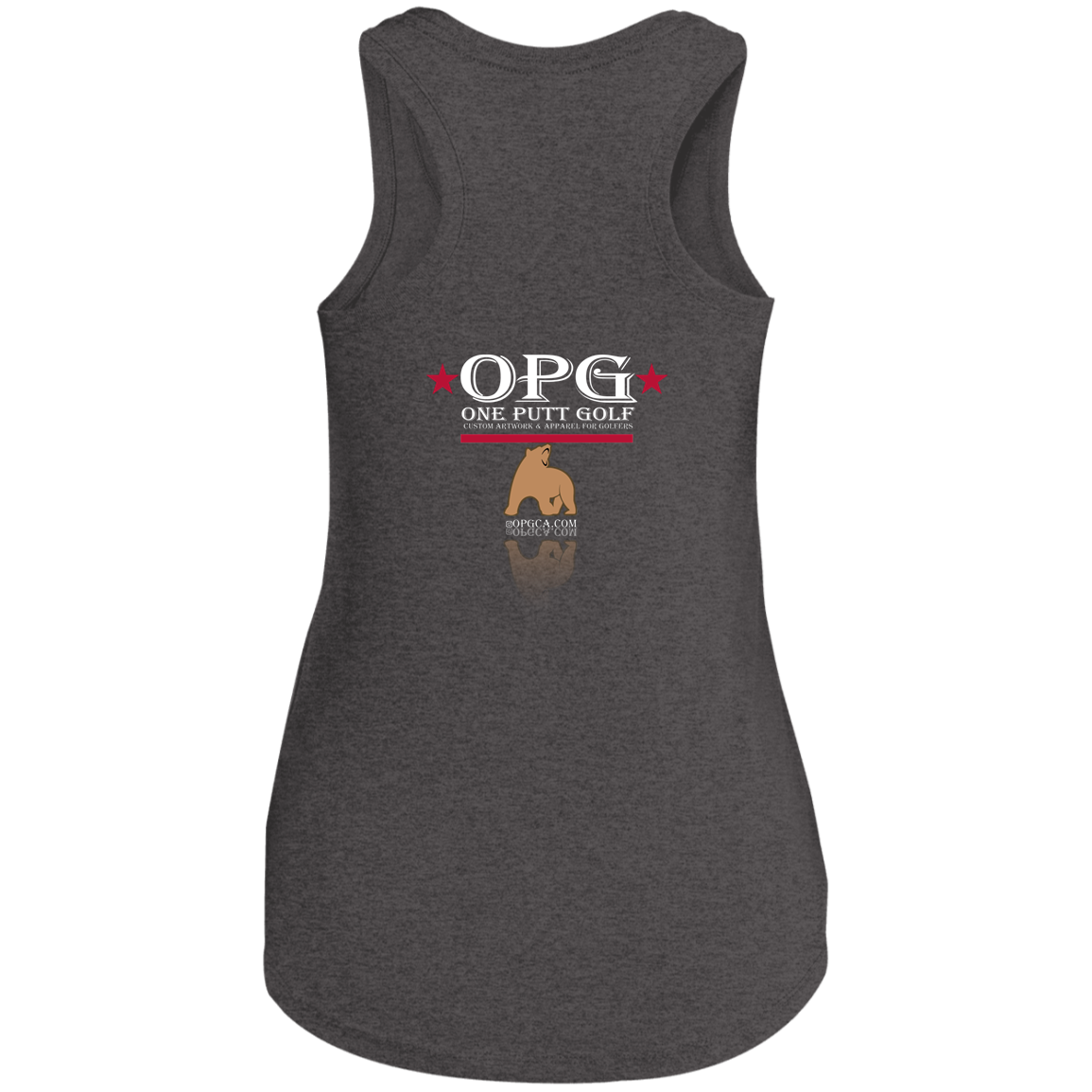 OPG Custom Design #14. Golf California. California State Flag. Ladies' Perfect Tri Racerback Tank