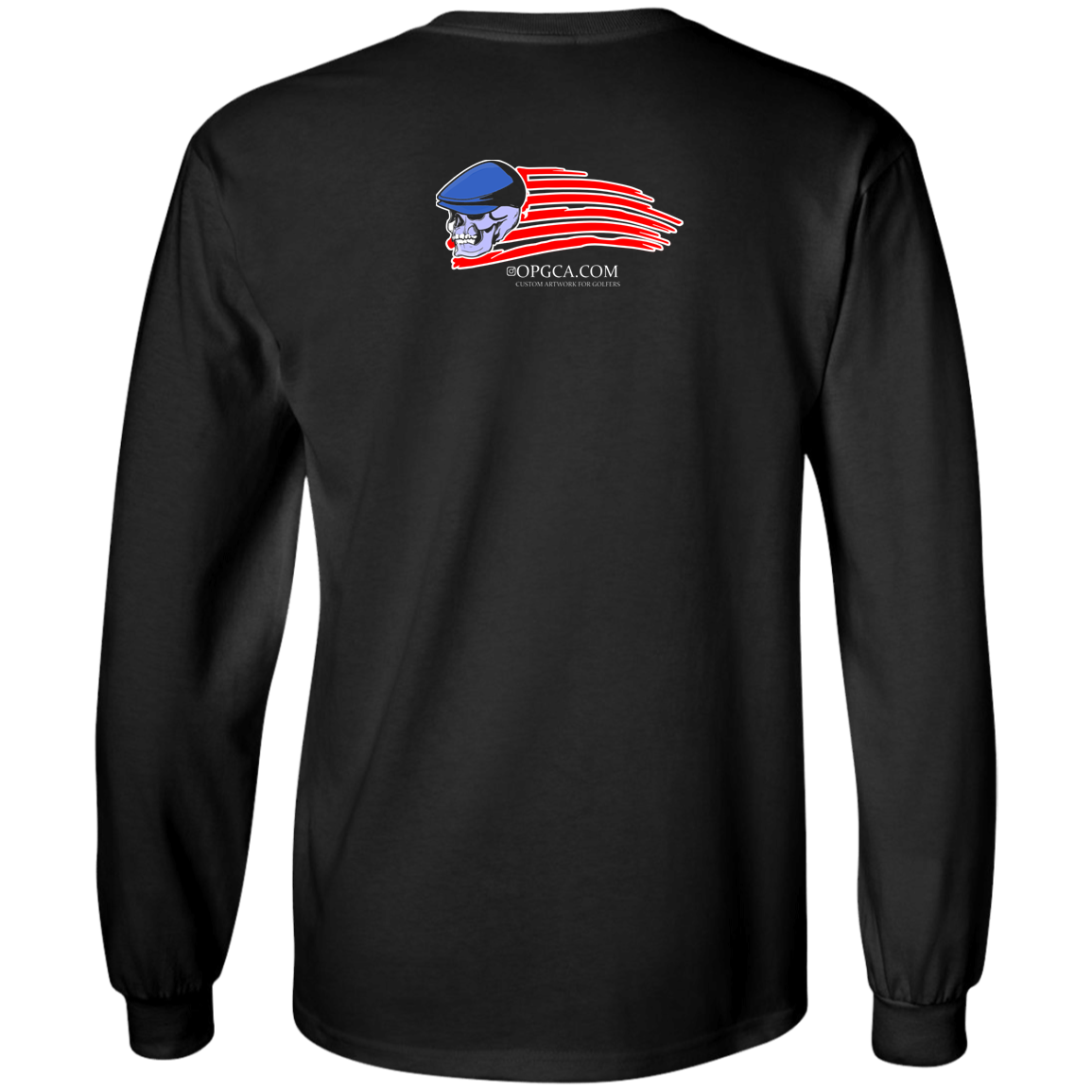 OPG Custom Design #12. Golf America. Male Edition. 100% Cotton Long Sleeve T-Shirt