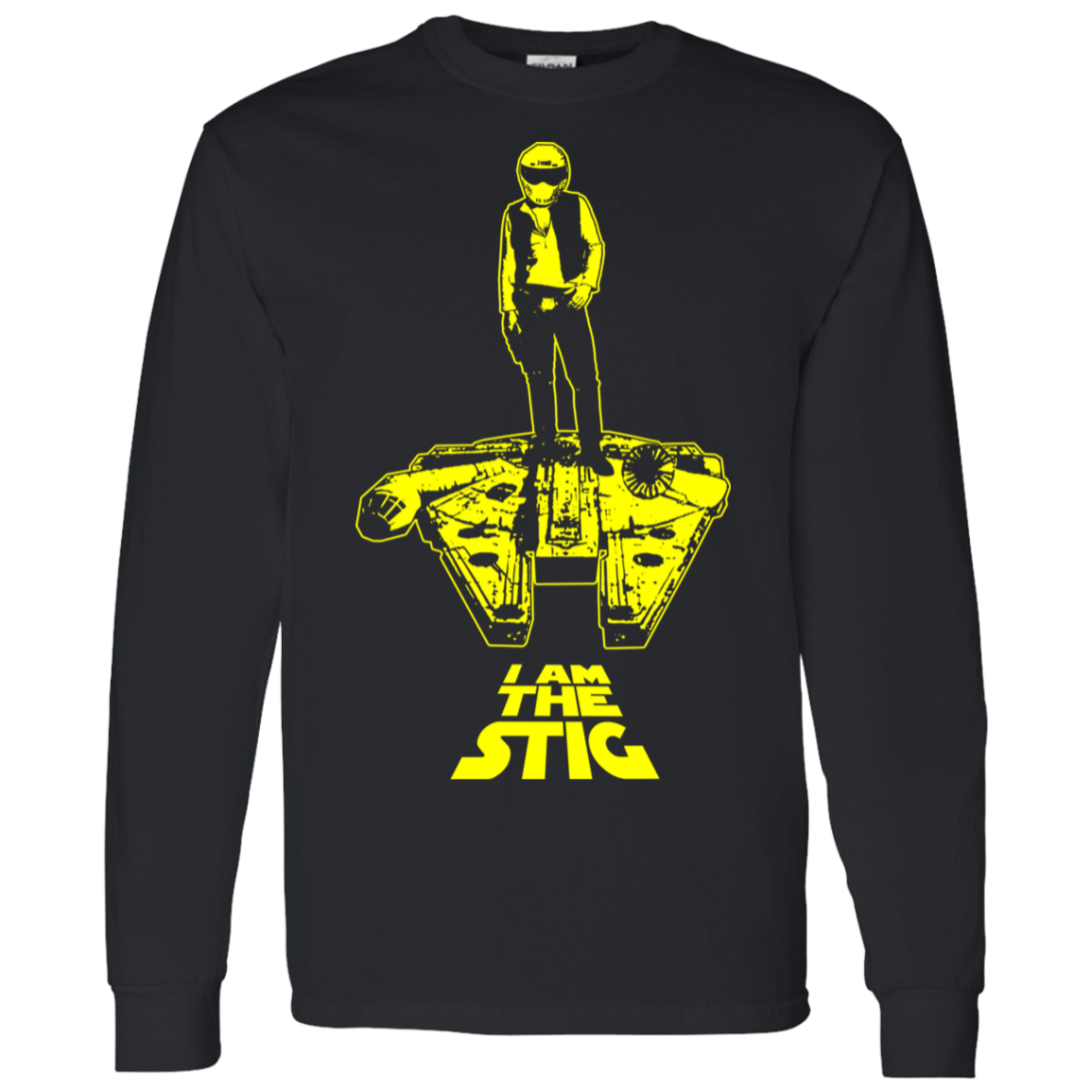 ArtichokeUSA Custom Design. I am the Stig. Han Solo / The Stig Fan Art. LS T-Shirt 5.3 oz.