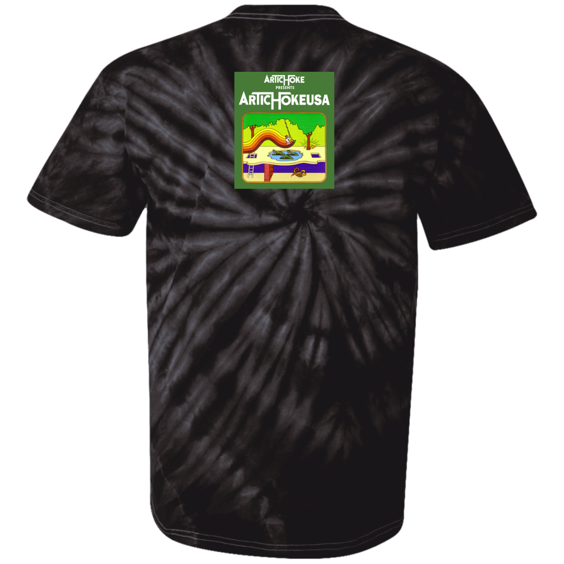 ArtichokeUSA Custom Design. Pitfall Game. Activision Parody. Tie Dye 100% Cotton T-Shirt