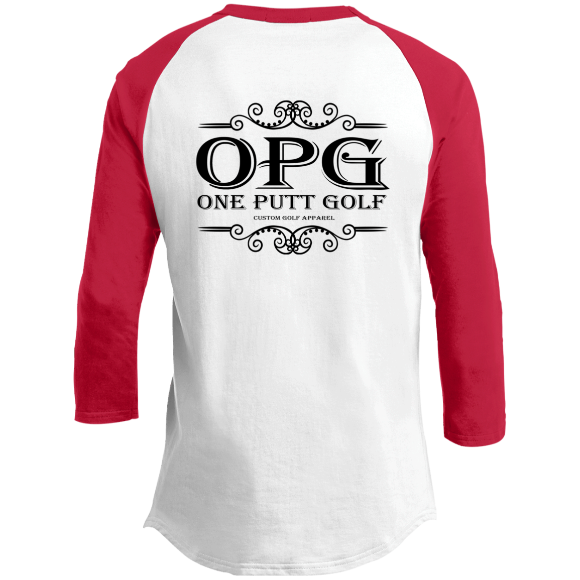 OPG Custom Design #5. Golf Tee-Shirt. Golf Humor. Youth 3/4 Raglan Sleeve Shirt