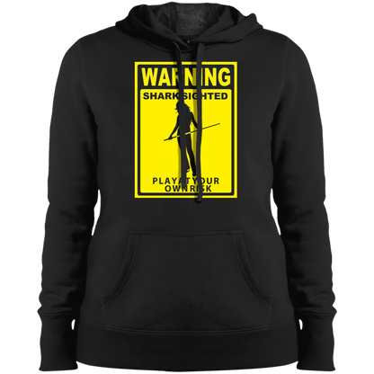 The GHOATS Custom Design. #34 Beware of Sharks. Play at Your Own Risk. (Ladies only version). Ladies' Pullover Hoodie