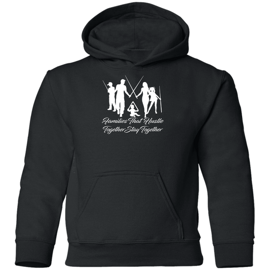 The GHOATS Custom Design. #11 Families That Hustle Together, Stay Together. Youth Pullover Hoodie