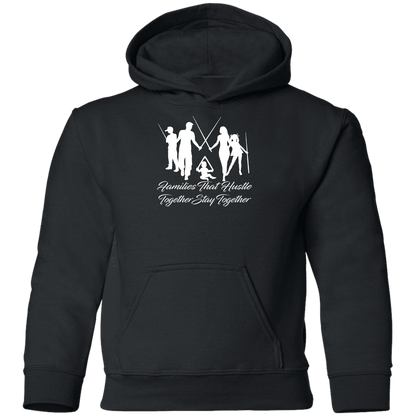 The GHOATS Custom Design. #11 Families That Hustle Together, Stay Together. Youth Pullover Hoodie