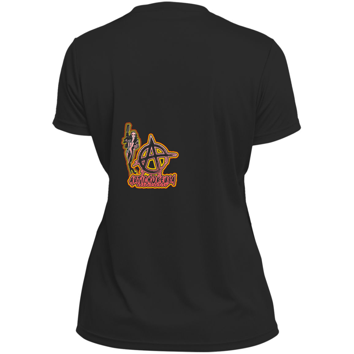 ArtichokeUSA Character and Font design. Let's Create Your Own Team Design Today. Mary Boom Boom. Ladies’ Moisture-Wicking V-Neck Tee