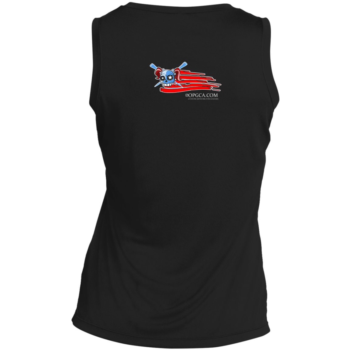 OPG Custom Design #12. American Golfer. Female Edition. Ladies' Sleeveless V-Neck