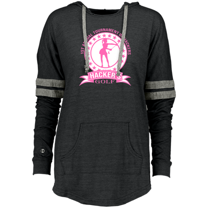 ZZZ#20 OPG Custom Design. 1st Annual Hackers Golf Tournament. Ladies Edition. Ladies Hooded Low Key Pullover