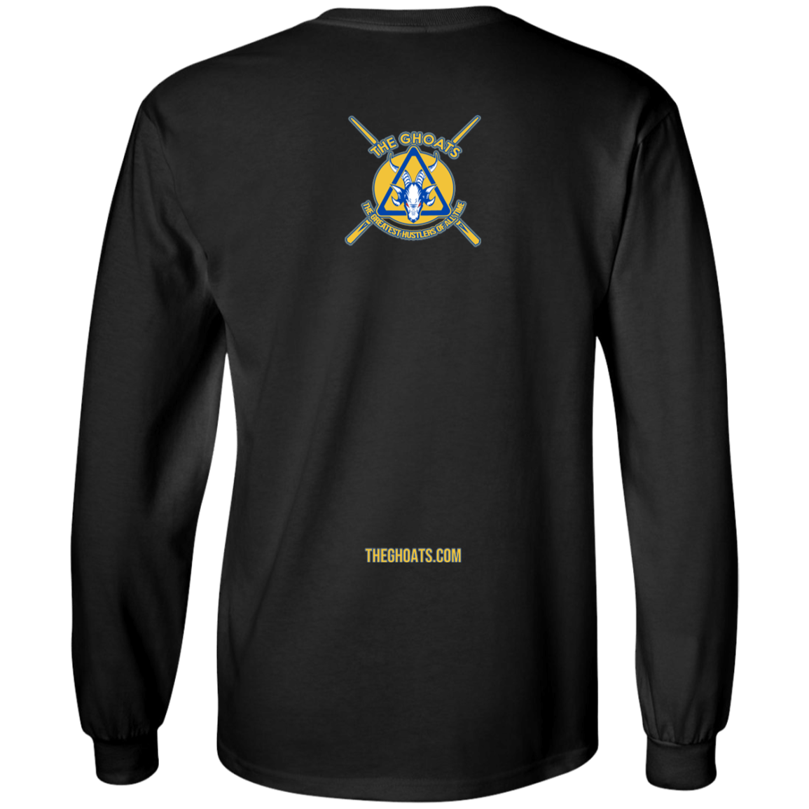 The GHOATS Custom Design. #12 GOLDEN STATE HUSTLERS.	Long Sleeve Cotton T-Shirt