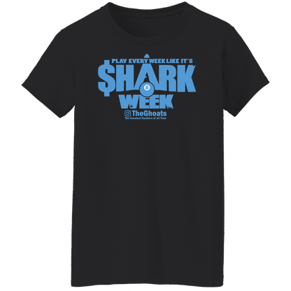 The GHOATS Custom Design. #32. Shark Week. Shark Life. Ladies' Basic T-Shirt