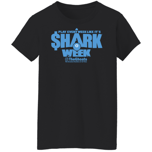 The GHOATS Custom Design. #32. Shark Week. Shark Life. Ladies' Basic T-Shirt