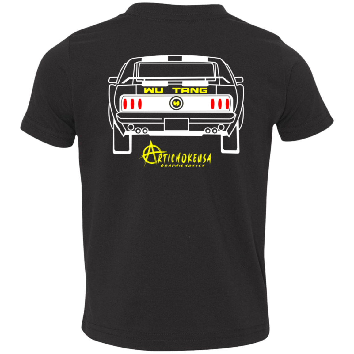 ArtichokeUSA Custom Design. Merican Muscle. Wu-Tang / Mustang Parody. Toddler Jersey T-Shirt