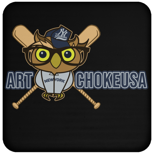 ArtichokeUSA Character and Font design. New York Owl. NY Yankees Fan Art. Let's Create Your Own Team Design Today. Coaster